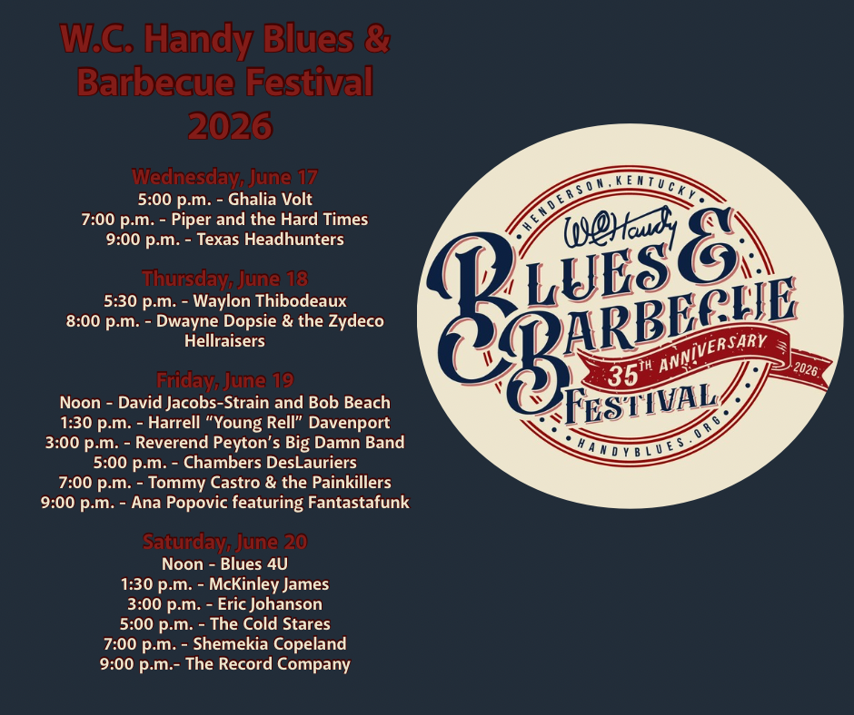 W.C. Handy Blues & Barbecue Festival 2026 official poster